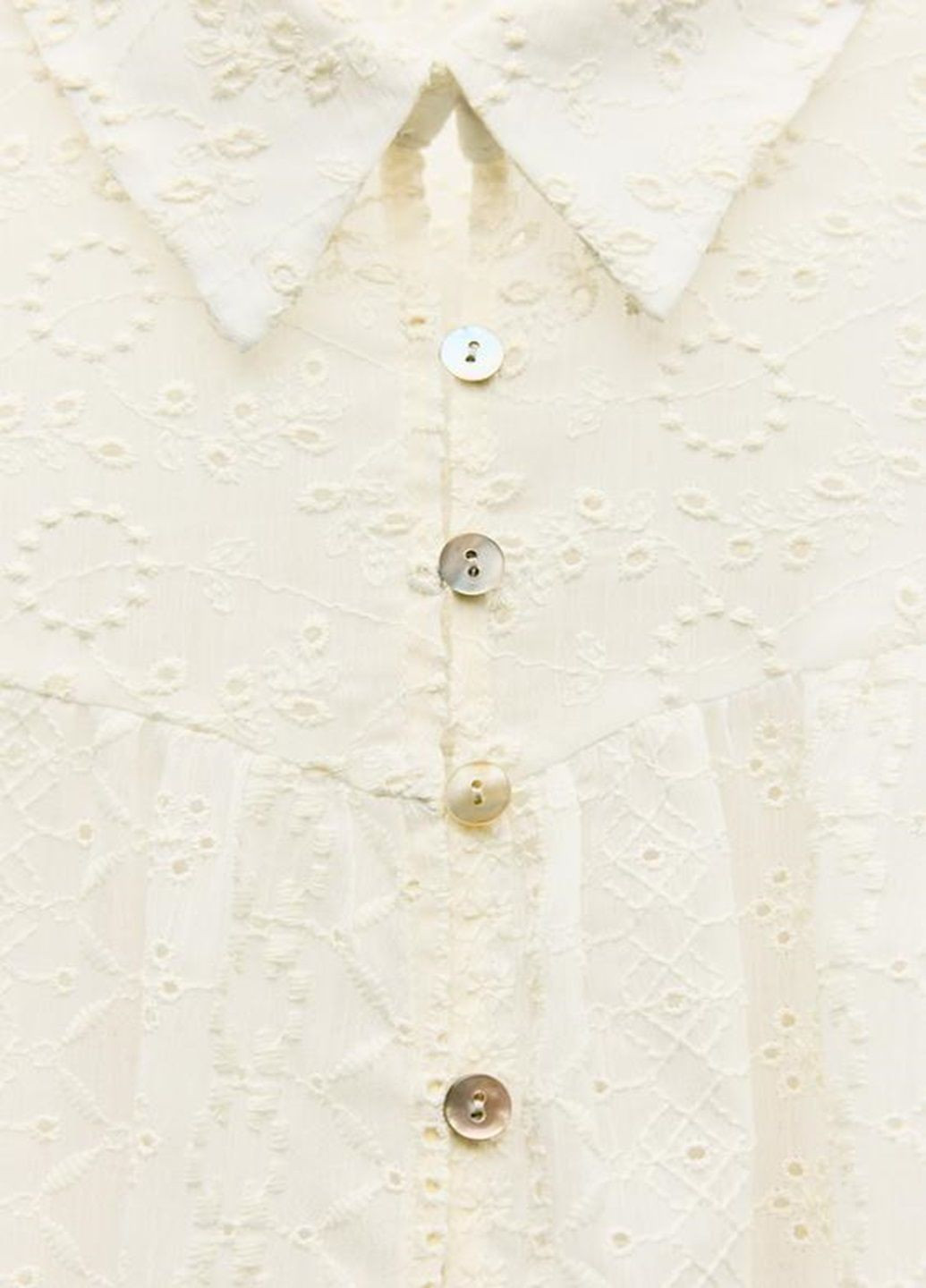 Молочная повседневный рубашка однотонная Zara