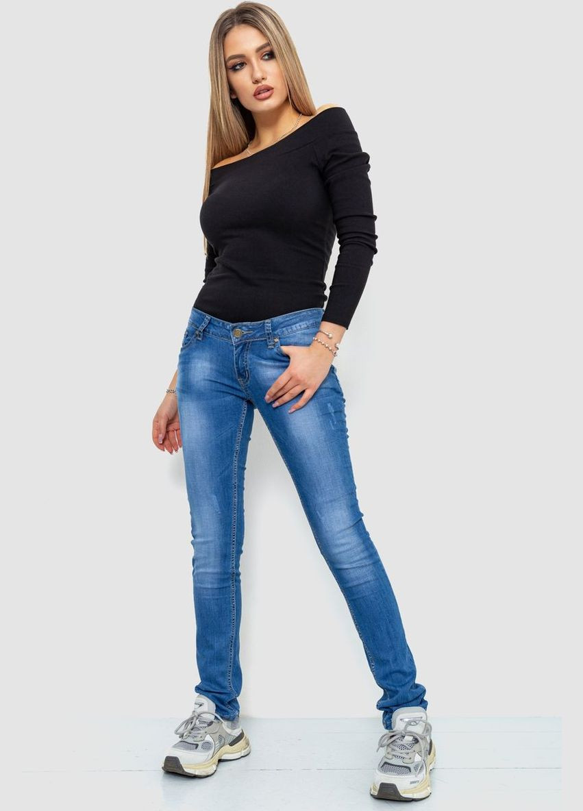 Джинсы женские с потертостями, 244RKL3301 Ager - (360859358)