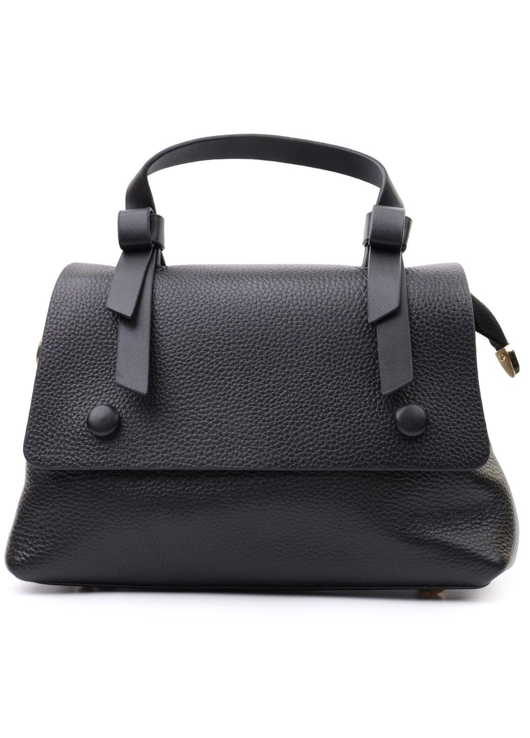 Люксовая сумка для женщин с короткой ручкой из натуральной кожи 22670 Черная Vintage (297993097)