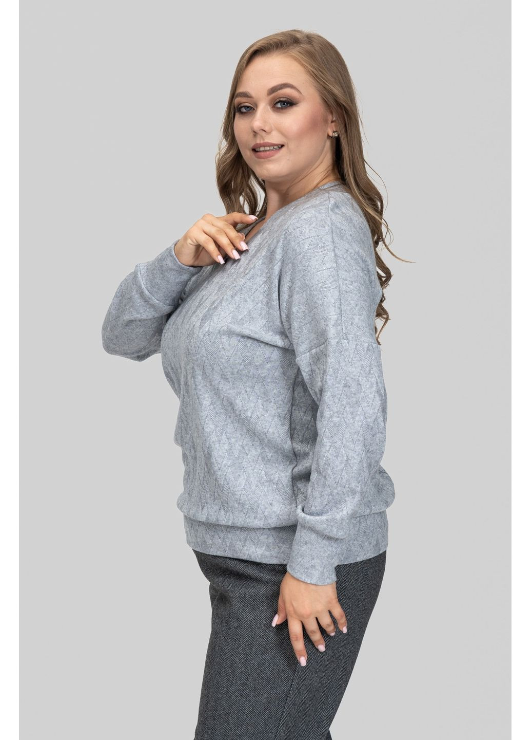 Серый демисезонный женский свитер из ангоры мелисса all posa (ap102600p) A'll Posa