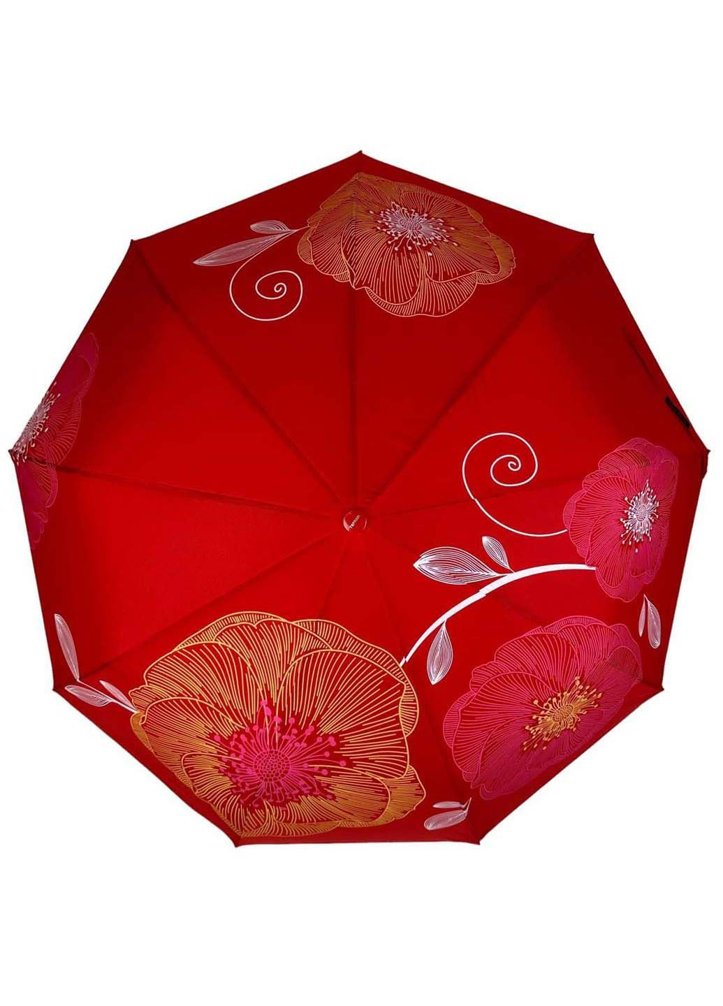 Женский складной зонт полуавтомат на 9 спиц Toprain (289977437)