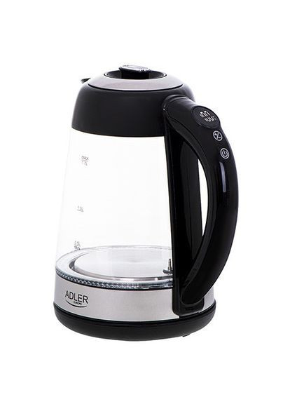 Стеклянный электрический чайник с цветной подсветкой AD 1285 (2200 Вт, 1.7 л, регулировка температуры) Adler (311196716)