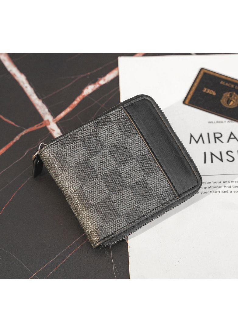 Мужской кошелек портмоне клетка экокожа клатч для документов и карт портмоне ProDobro (363258960)