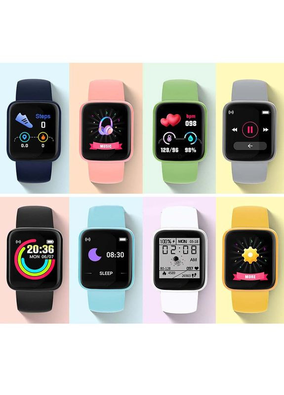 Фитнес-часы D20 многофункциональный фитнес браслет Y68 трекер с сообщениями спортивными режимами No Brand (341310020)