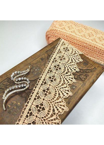 (1 метр) Мереживо макраме Sindtex 6 см колір - персиковий (28м-Y10494-4) Plus-plus (352744005)