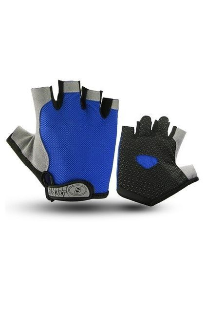 Велорукавиці без пальців Rogtyo Blue (63341544) No Brand (329443967)