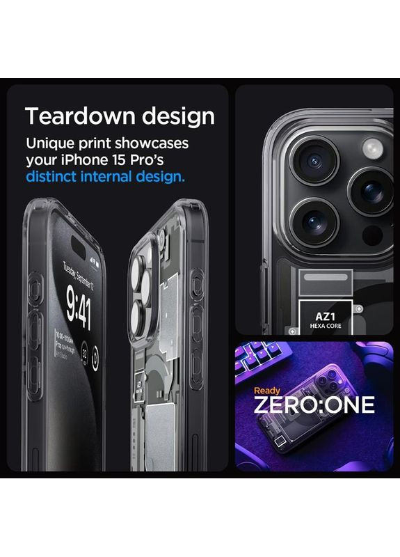 Чехол-накладка Ultra Hybrid MagFit для Apple iPhone 15 Pro Zero One (ACS06721) Spigen (370617603)