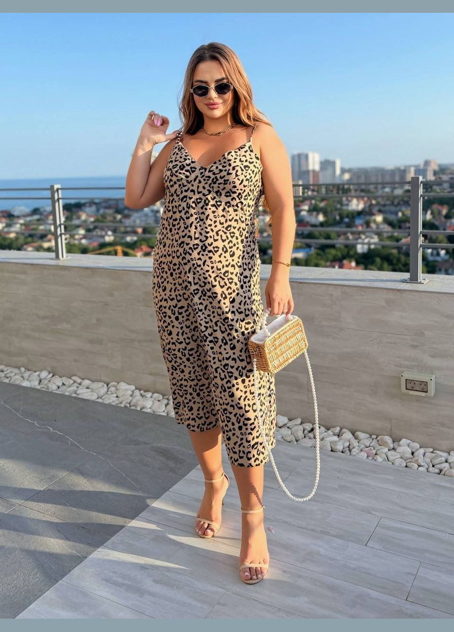 Коричнева повсякденний сукня No Brand з квітковим принтом