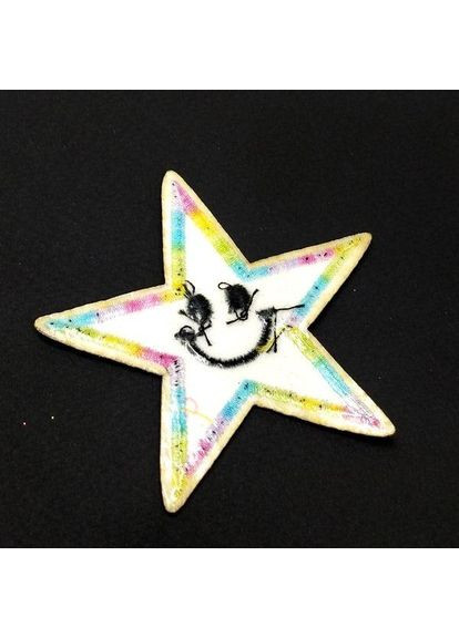 Термонаклейка "Звезда люрекс" - 1 ед, 7х7см цвет #2 Plus-plus (352743590)