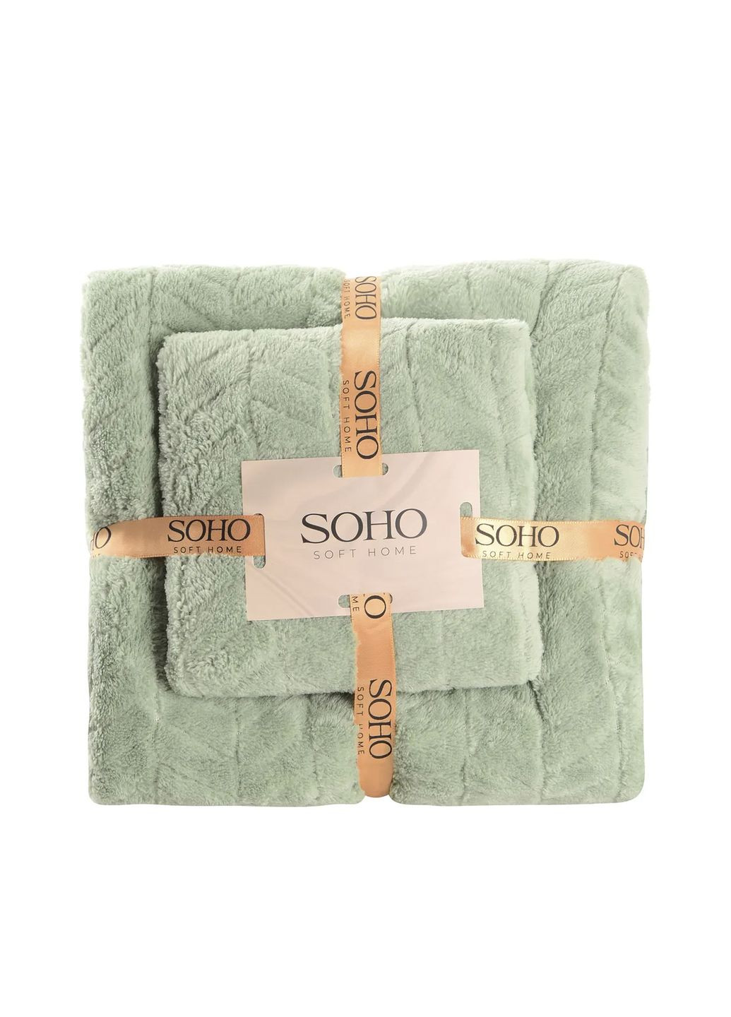 Набір рушників, мікрофібра Green колір зелений ЦБ-00281540 Soho зелений