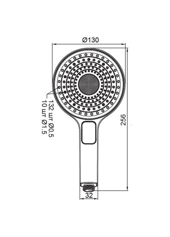 Лейка для душа KP-0403-07 (3 функции) (KR4997) KOER (325478039)