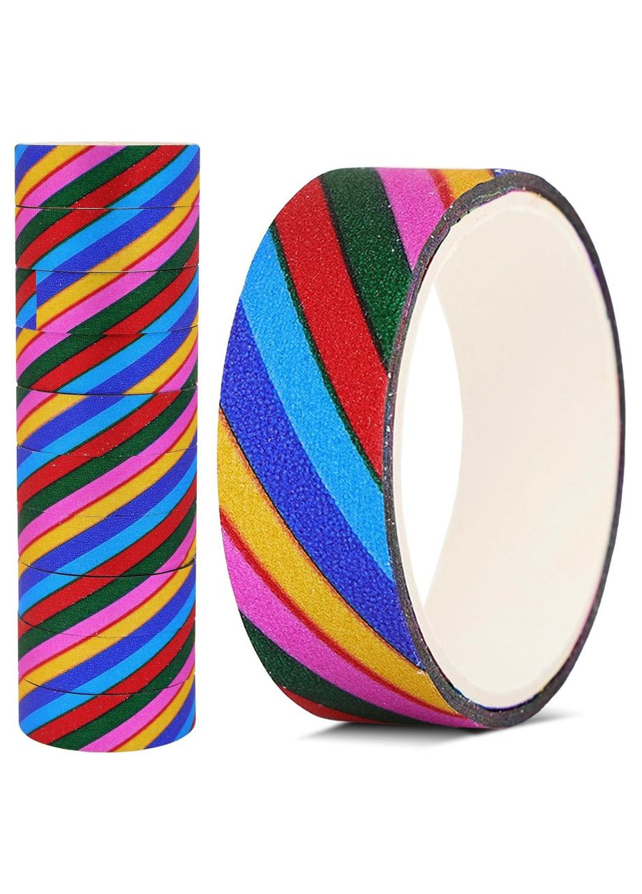 Обмотка-скотч для обруча и булав художественной гимнастики Радуга 2 C-0525 (10шт, р-р 2,7м*1,5см) SP-Sport (361434654)