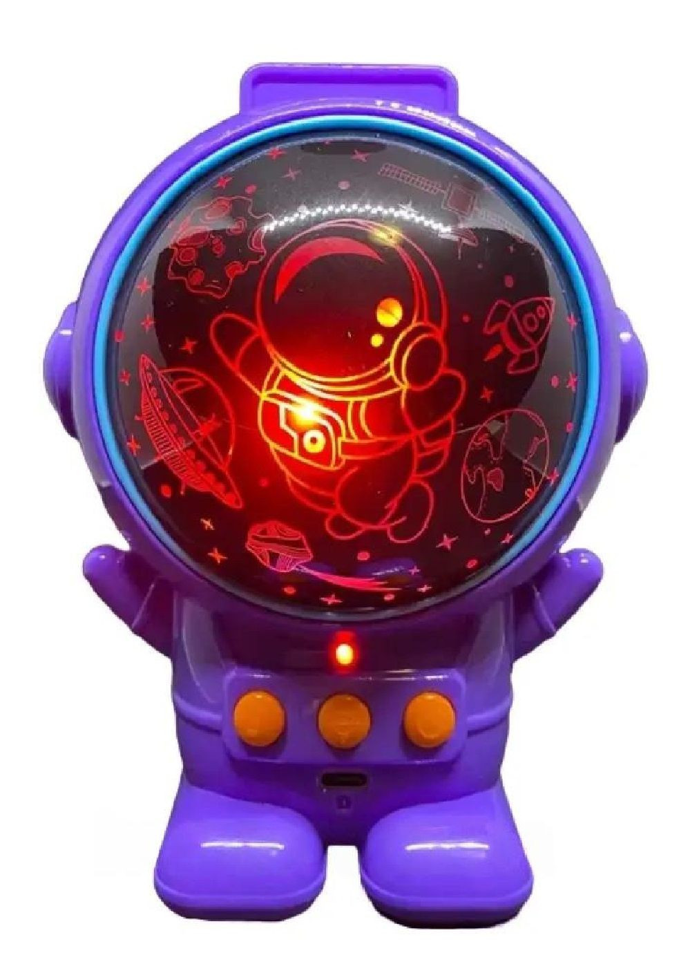 Нічник проектор зоряного неба світильник світлодіодний з USB космонавт для дітей дорослих всієї родини (476453-Prob) Фіолетовий Unbranded (282821385)