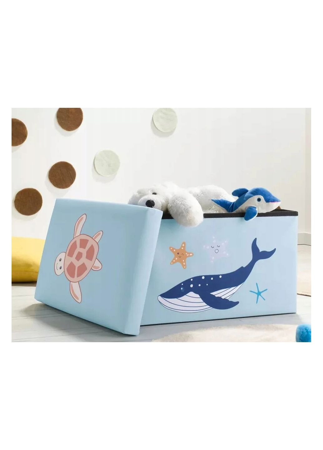 Пуф складной детский с местом для хранения голубой Livarno home (329330293)