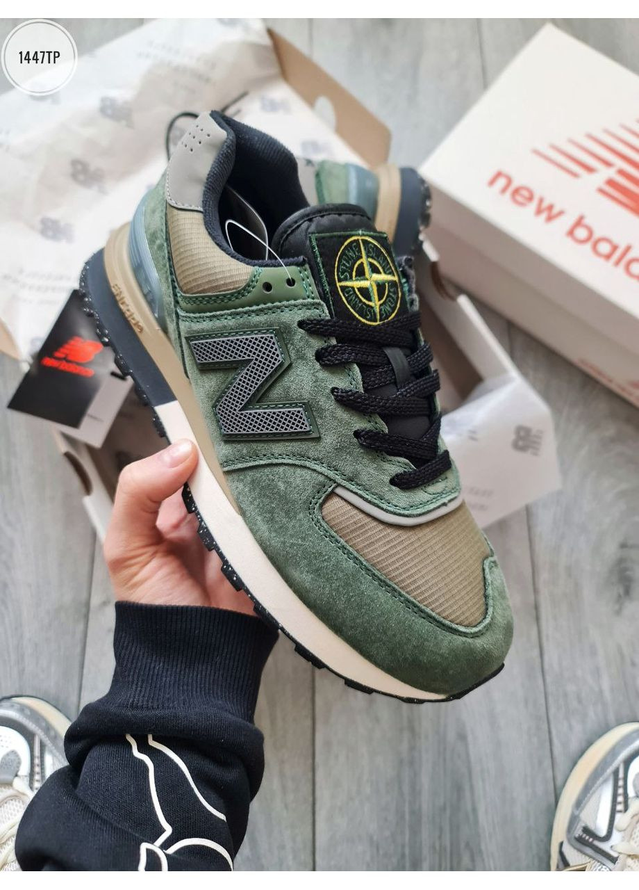 КРОСІВКИ ЖІНОЧІ NEW BALANCE 574 X STONE ISLAND GREEN НЬЮ БЕЛАНС 574 No Brand сірі демісезони (367170196)