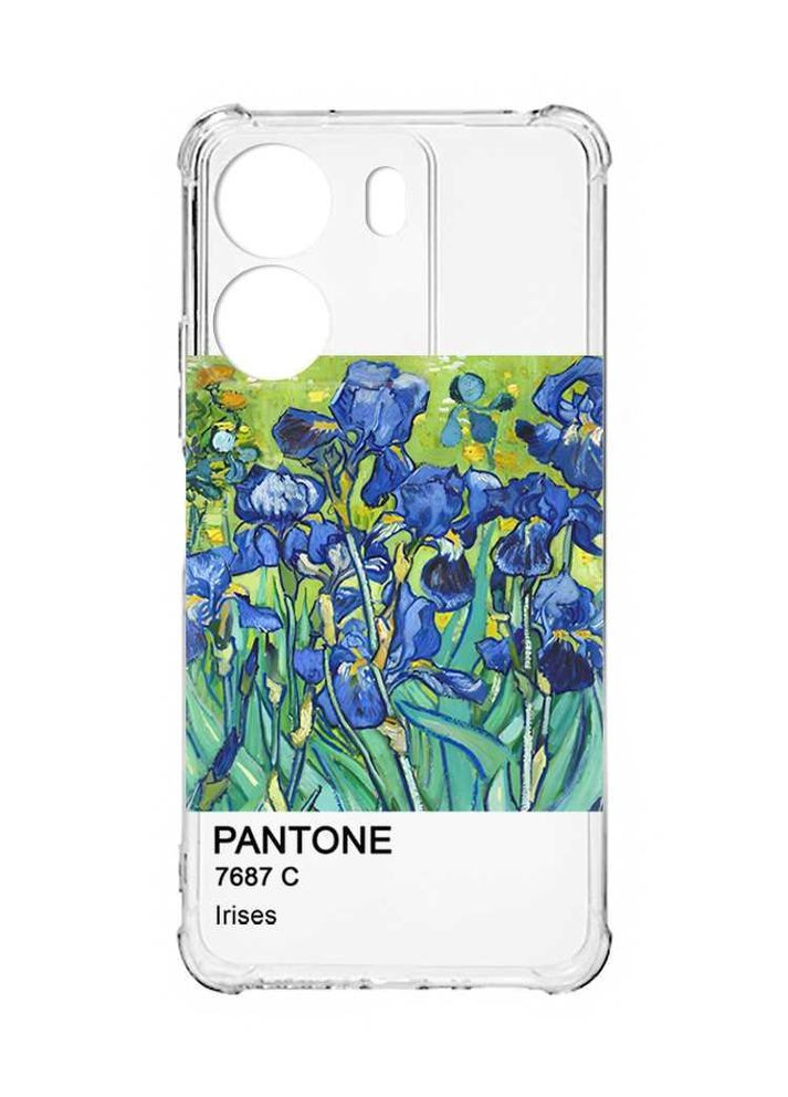 Чохол з потовщеними кутами на Xiaomi Redmi 13C:: Іриси (принт 75) Creative (355407582)