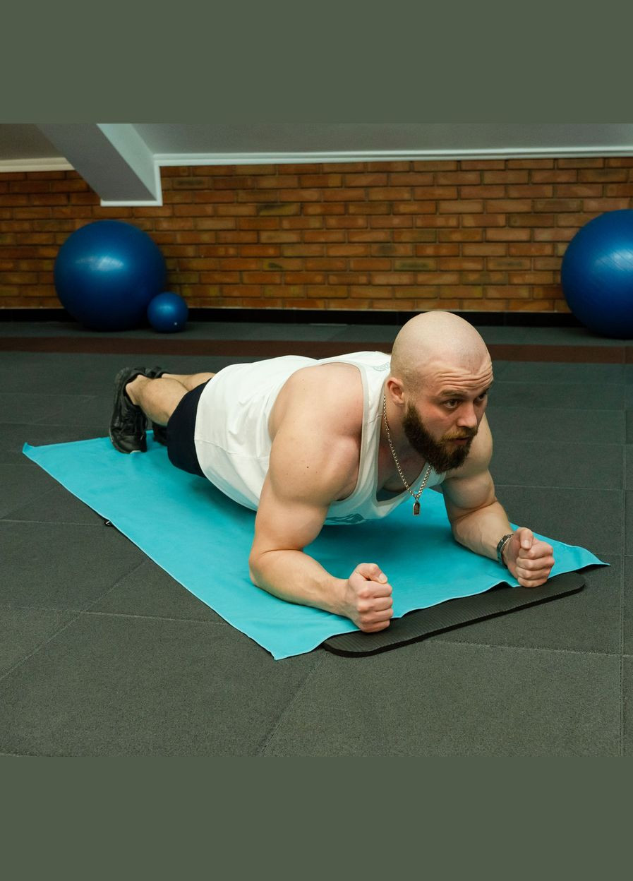 Набор спортивных полотенец из микрофибры 50х90 + 70х140 Тифани (A-025068) Love You голубой