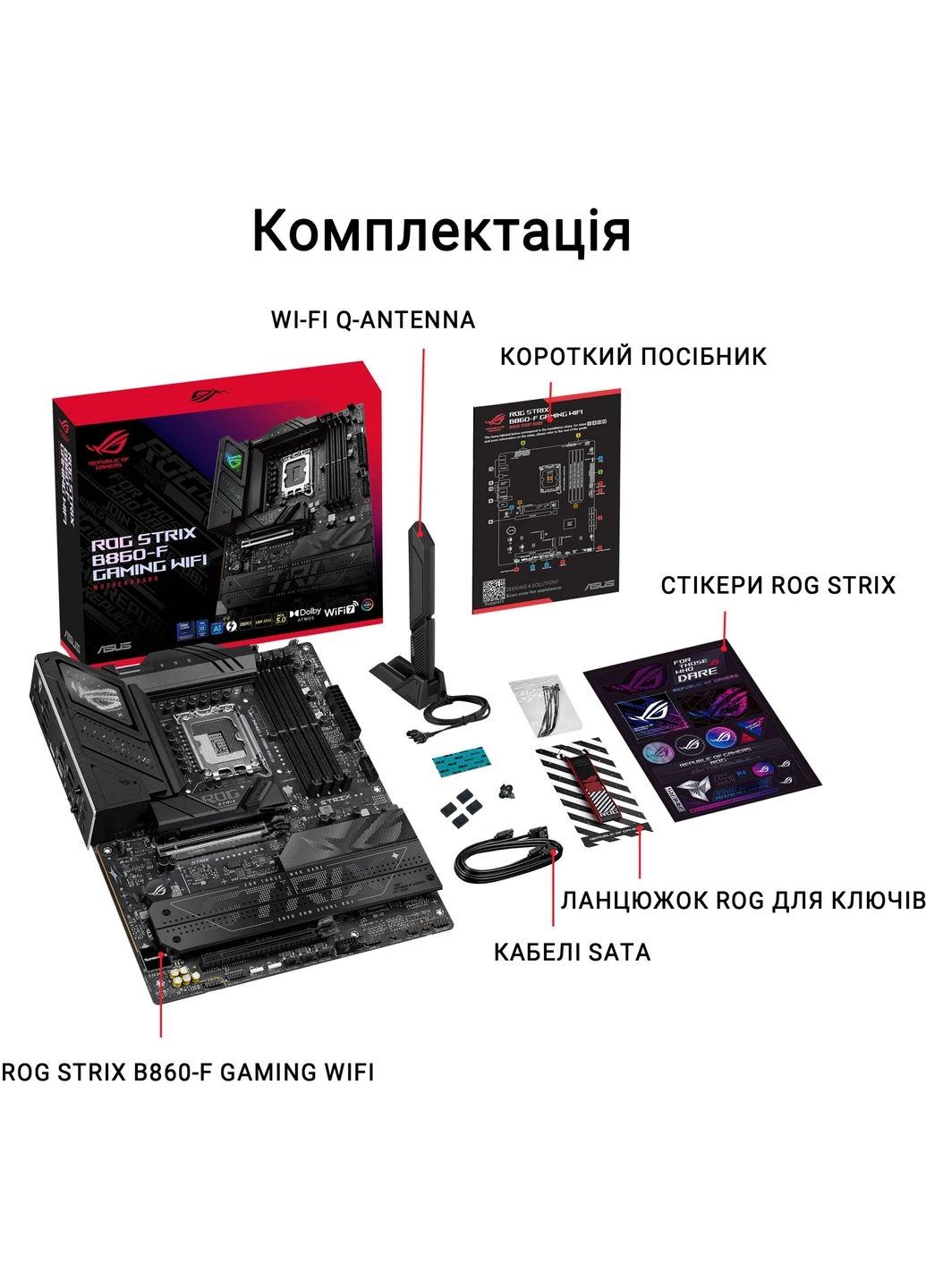 Материнська плата ROG Strix B860-F Gaming WiFi Socket 1851 Asus (366831680)