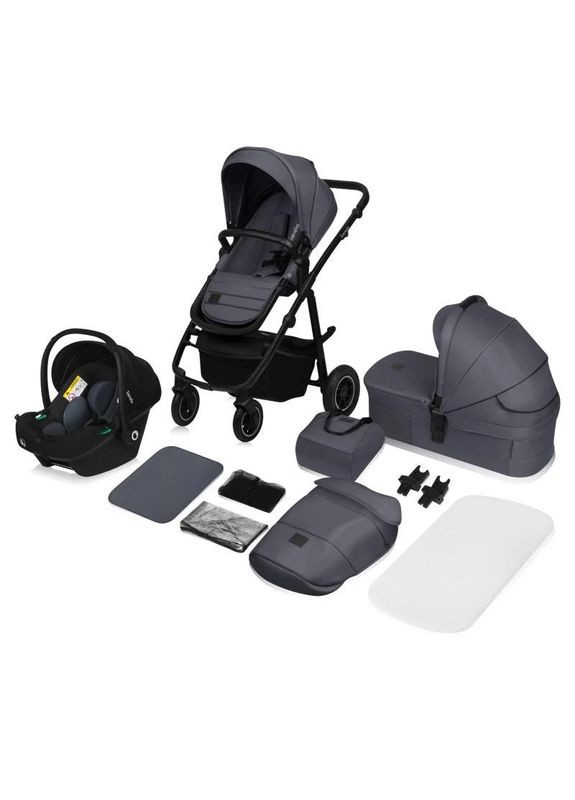 Универсальная коляска 3 в 1 AMBER PLUS GREY GRAPHITE Lionelo (336383088)