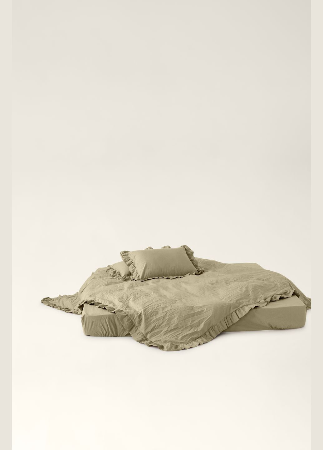 Постельное белье варенный хлопок двуспальное 180 х 215 см 3в1 наволочки, пододеяльник, простынь Beni Home (345641627)