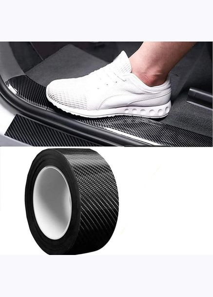 Защитная карбоновая пленка Carbon Fiber для авто 10 см х 5 м Black No Brand (350202671)