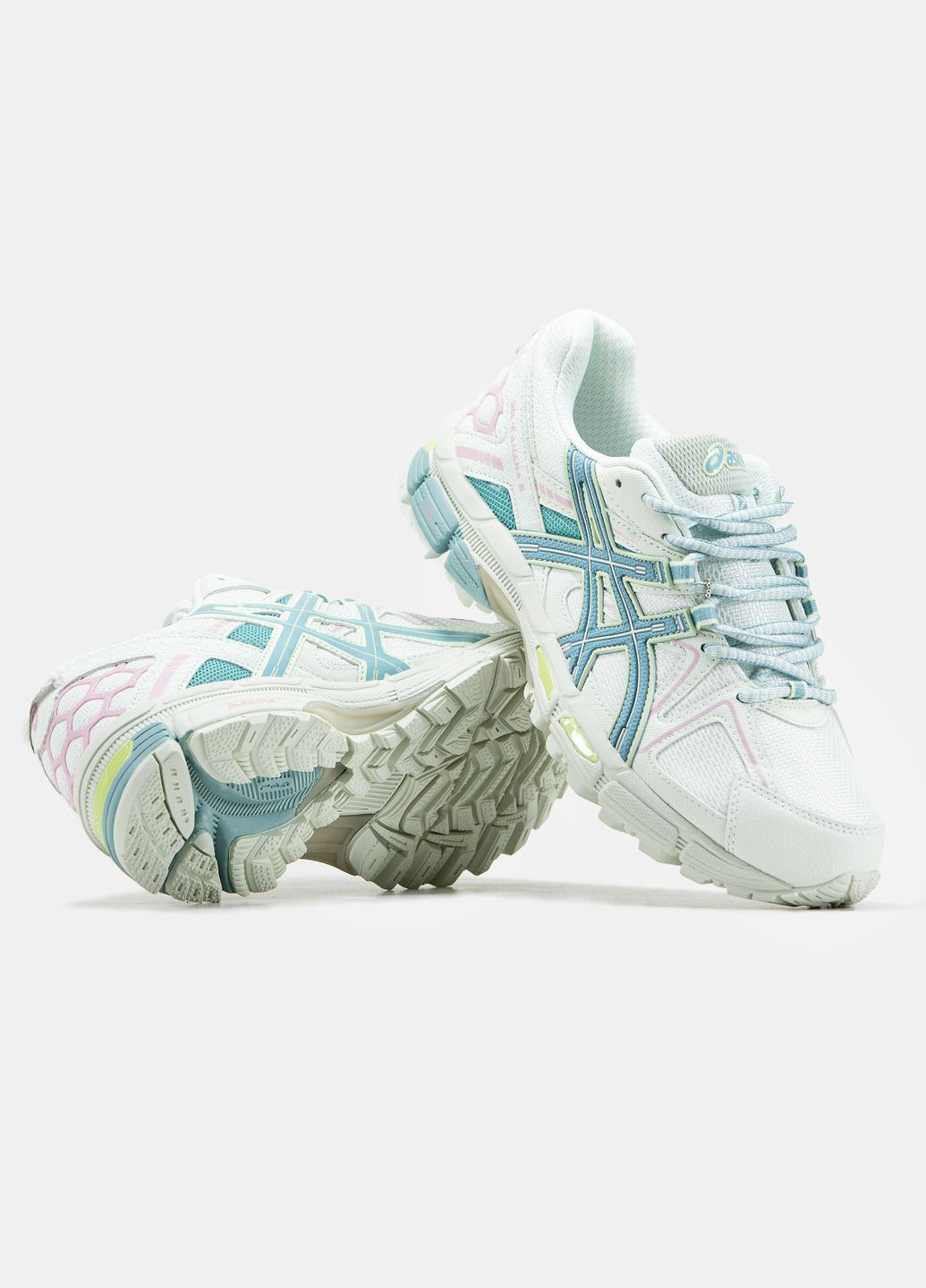 Кроссовки женские Asics Gel-Kahana 8 white blue pink | Асикс Гель-Кахана 8 белые синие розовые No Brand белые демисезоны (315483030)