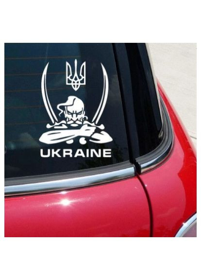 Наклейка на заднє скло 3D TUNING STUDIO Україна 220х300х0.060мм No Brand (362499968)