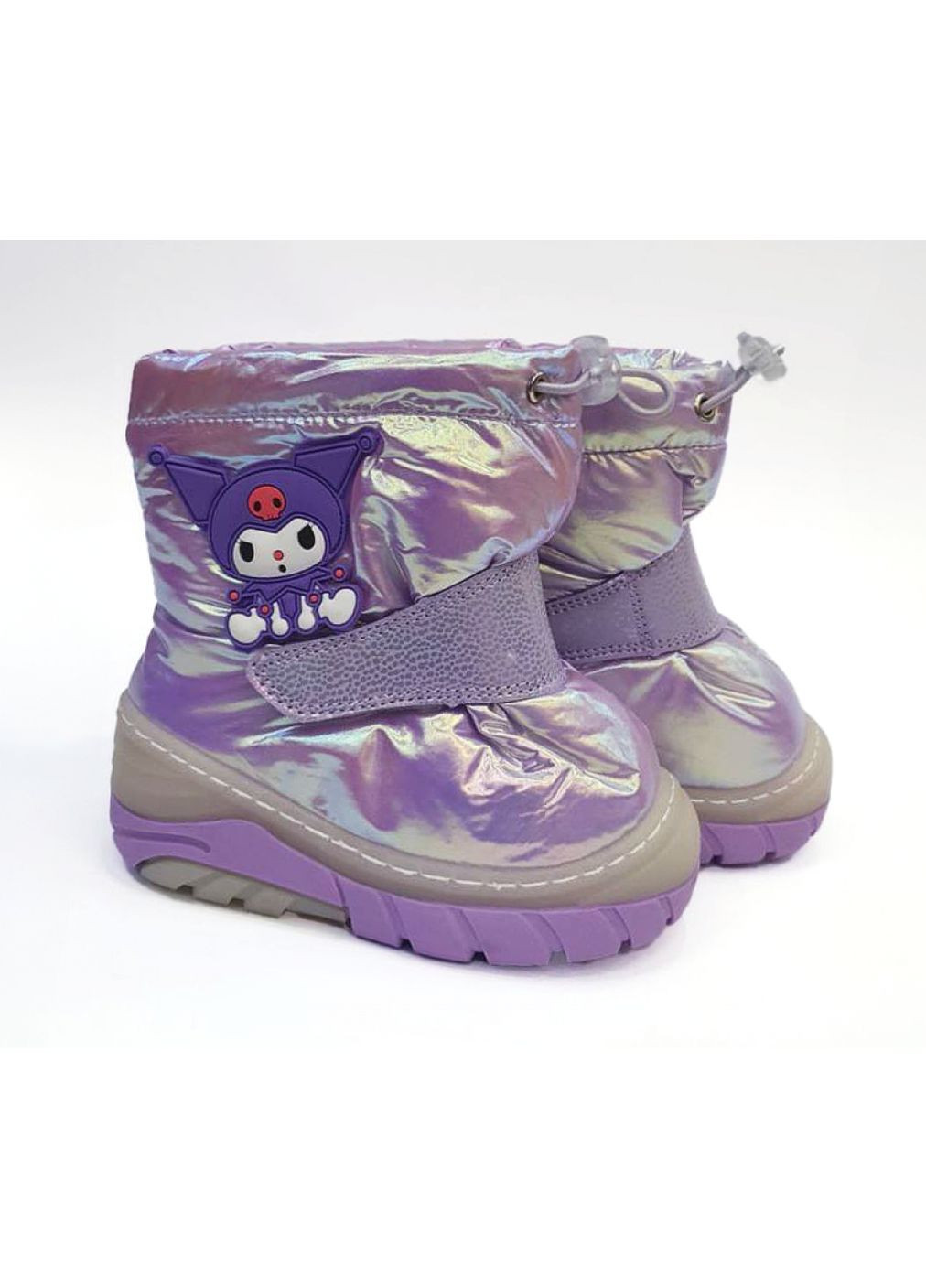 дутики 11288 для девочек сиреневые, эко кожа. размер 22 Tom.M