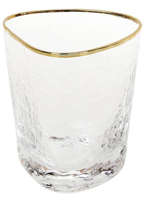 Набір склянок Diva 350мл скляні із золотою облямівкою для сервірування напоїв посуд для свята Bona (368979657)