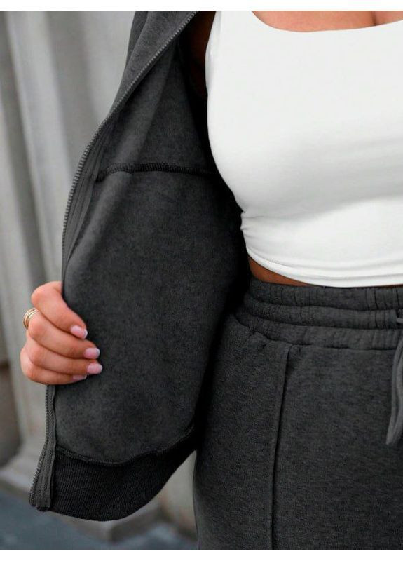 Костюм тринитка на флісі штани прямі та кофта на блискавці Україна (364894610)