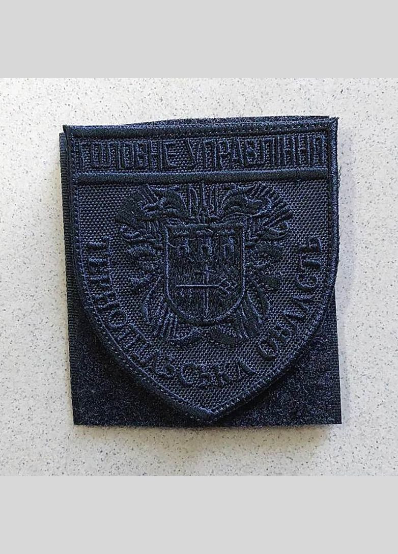 Шеврон Главное Управление Национальной Полиции - Тернопольская область (черный) No Brand (336381906)