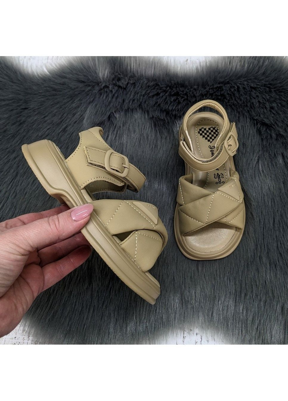 Кофейные босоножки сандалии детские для девочки Jong Golf