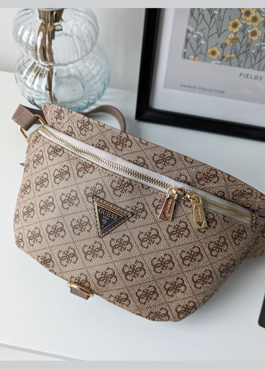 Женская бежевая бананка, поясная бананка No Brand (322464467)