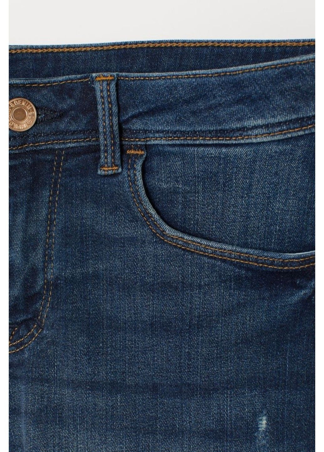 Женские джинсовые шорты Push-up с заниженной талией Н&М (56948) W34 Темно-синие H&M (291118592)