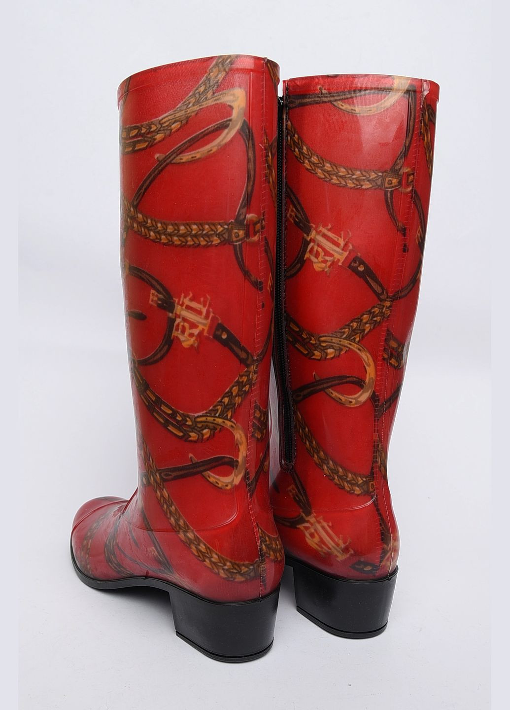 Чоботи гумові високі жіночі червоні Let's Shop (315913360)