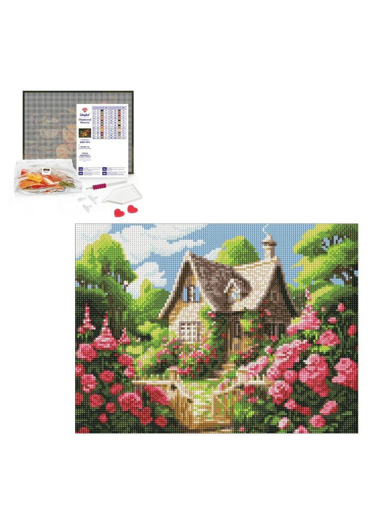 Набор с алмазной мозаикой "Уютный домик" 30x40см Ідейка (332944952)