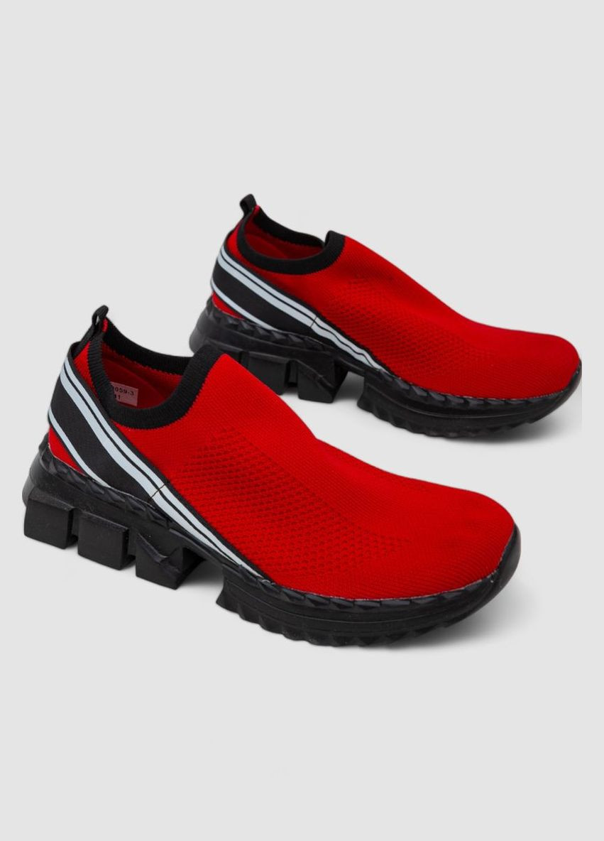 Красные демисезонные слипоны мужские текстиль Ager Кроссовки