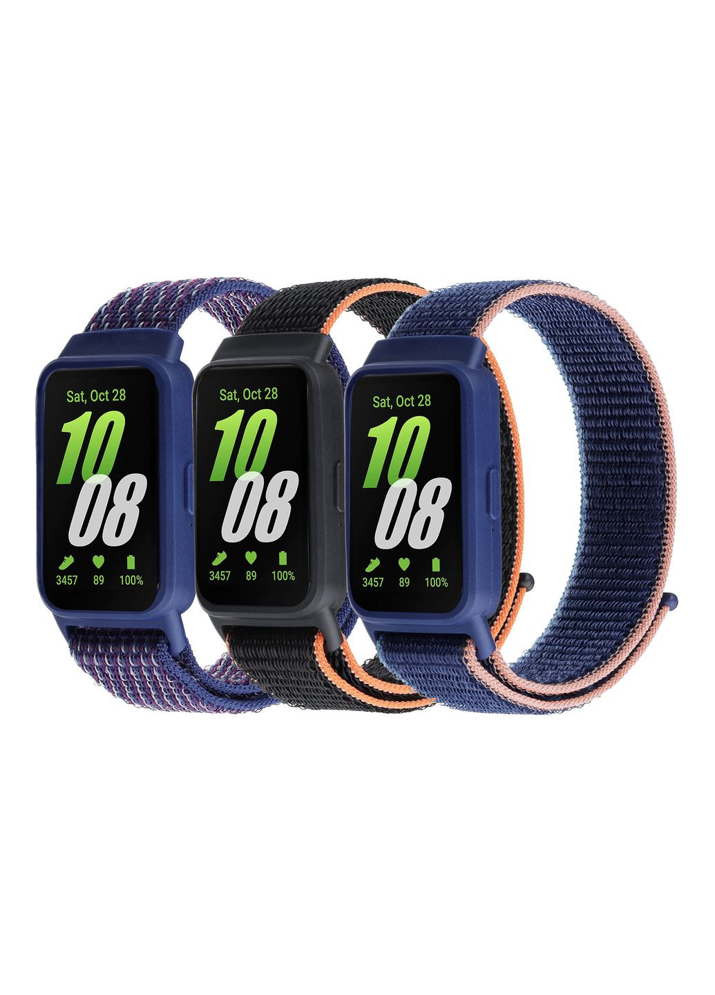 Ремешок для Samsung Galaxy Fit 3 (R390) Nylon Цвет Pure Black No Brand Samsung Galaxy Fit 3 (R390) (340913431)
