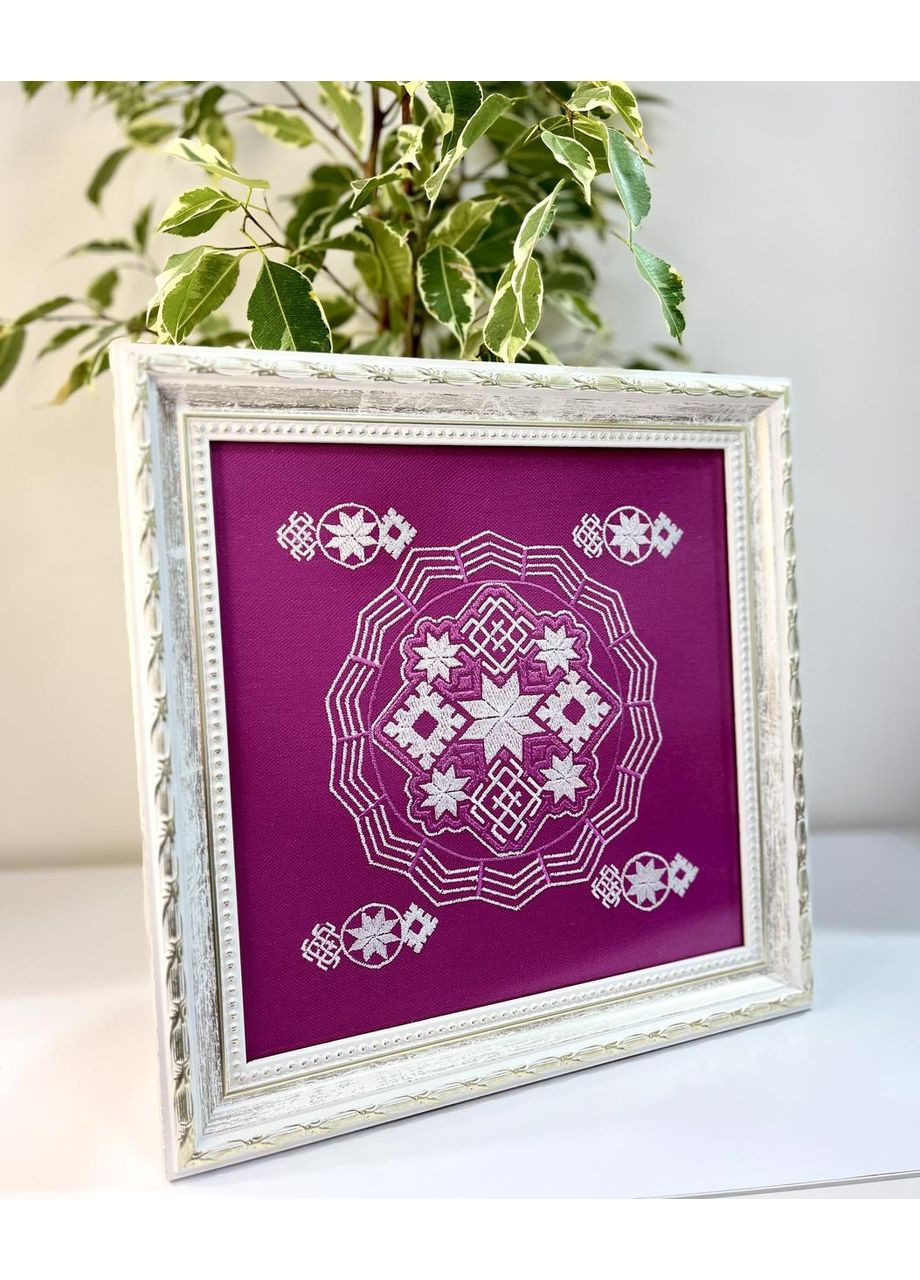 Картина-оберіг Гармонія в домі фуксія котон з вишивкою (NF0026) Tiferet-NF (371772219)