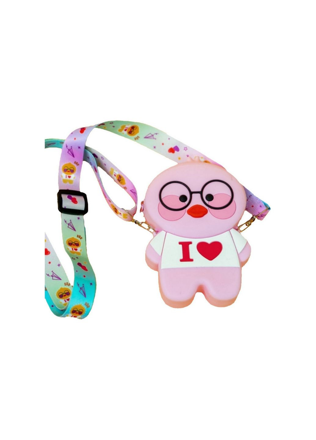 Детская сумочка силиконовая "Утенок" C4352, 13 см Розовый A-Toys (289355302)