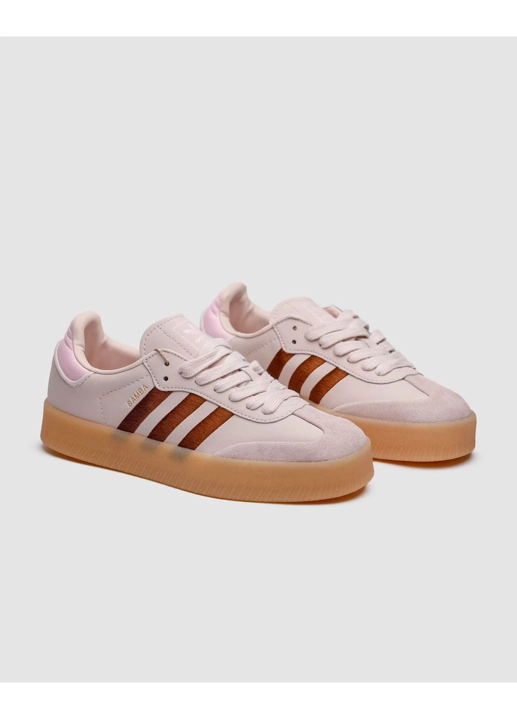 КРОСІВКИ ЖІНОЧІ ADIDAS SAMBA PLATFORM PUTTY MAUVE АДІДАС САМБА No Brand комбіновані демісезони (392006237)