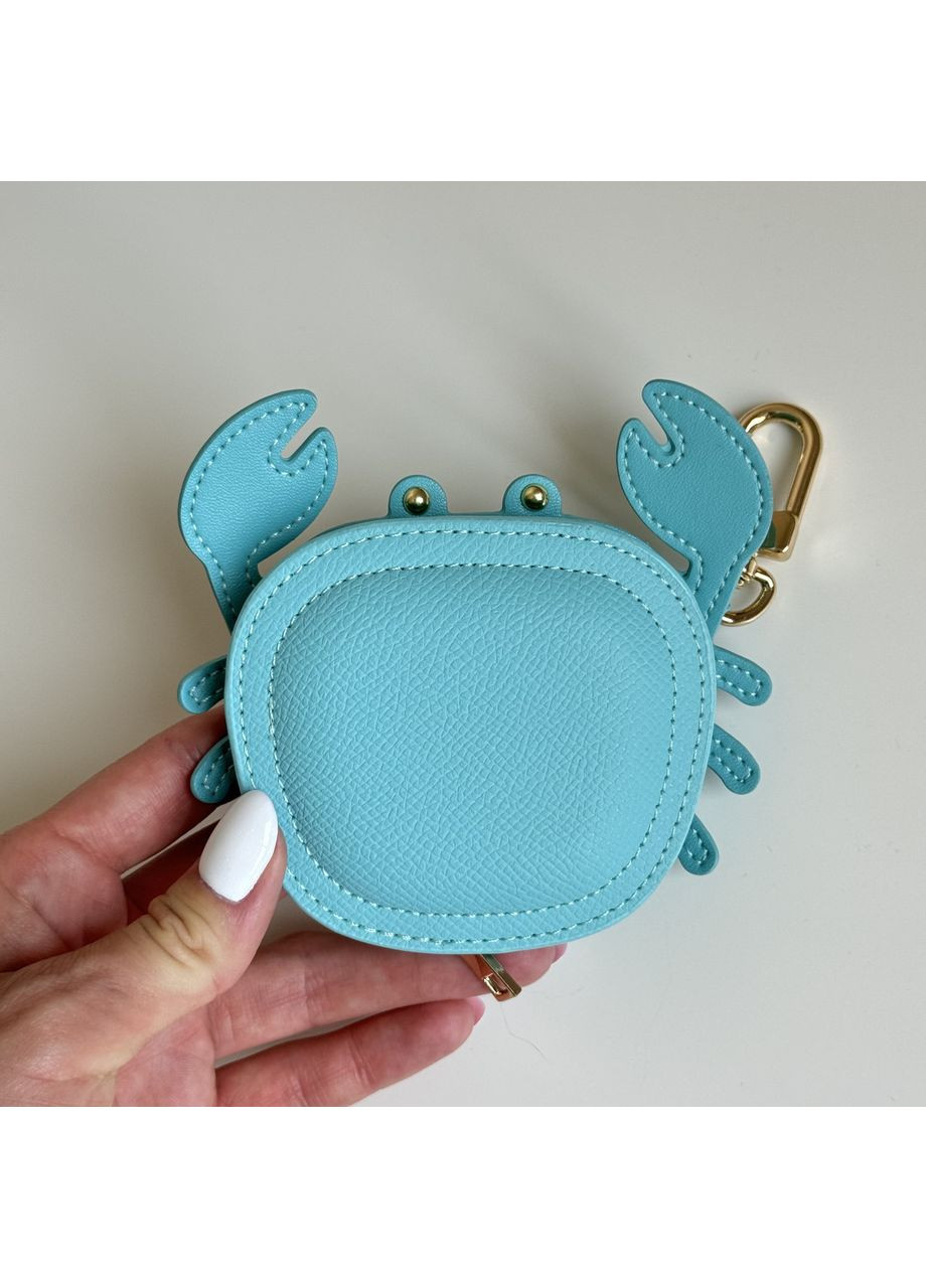 Голубой брелок краб 8.5×7.5 см – подвес на сумку, ключи или чехол для наушников. B&S (368827086)
