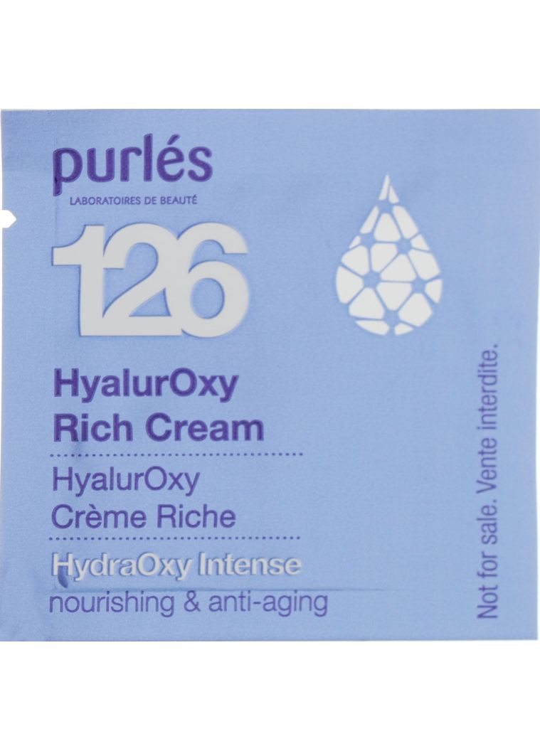 Гиалуроновый крем увлажняющий и питательный 126 HydraOxy Intense HyalurOxy Rich Cream (пробник) 1ml (747947-8815) Purles (368654230)