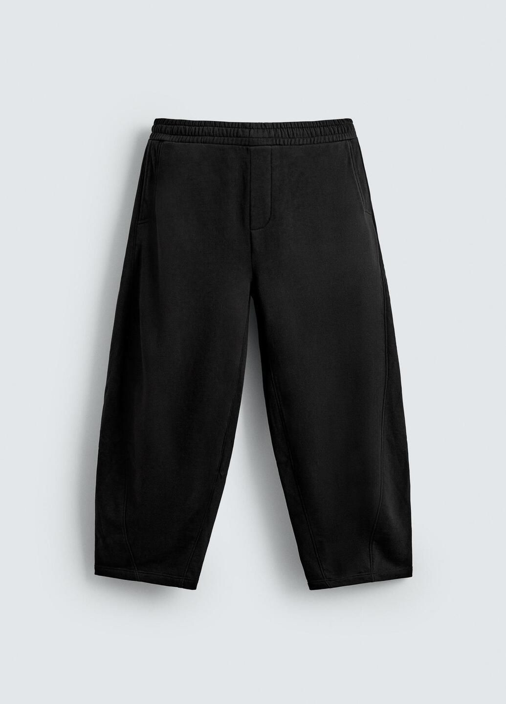 Черные повседневный демисезонные брюки Zara