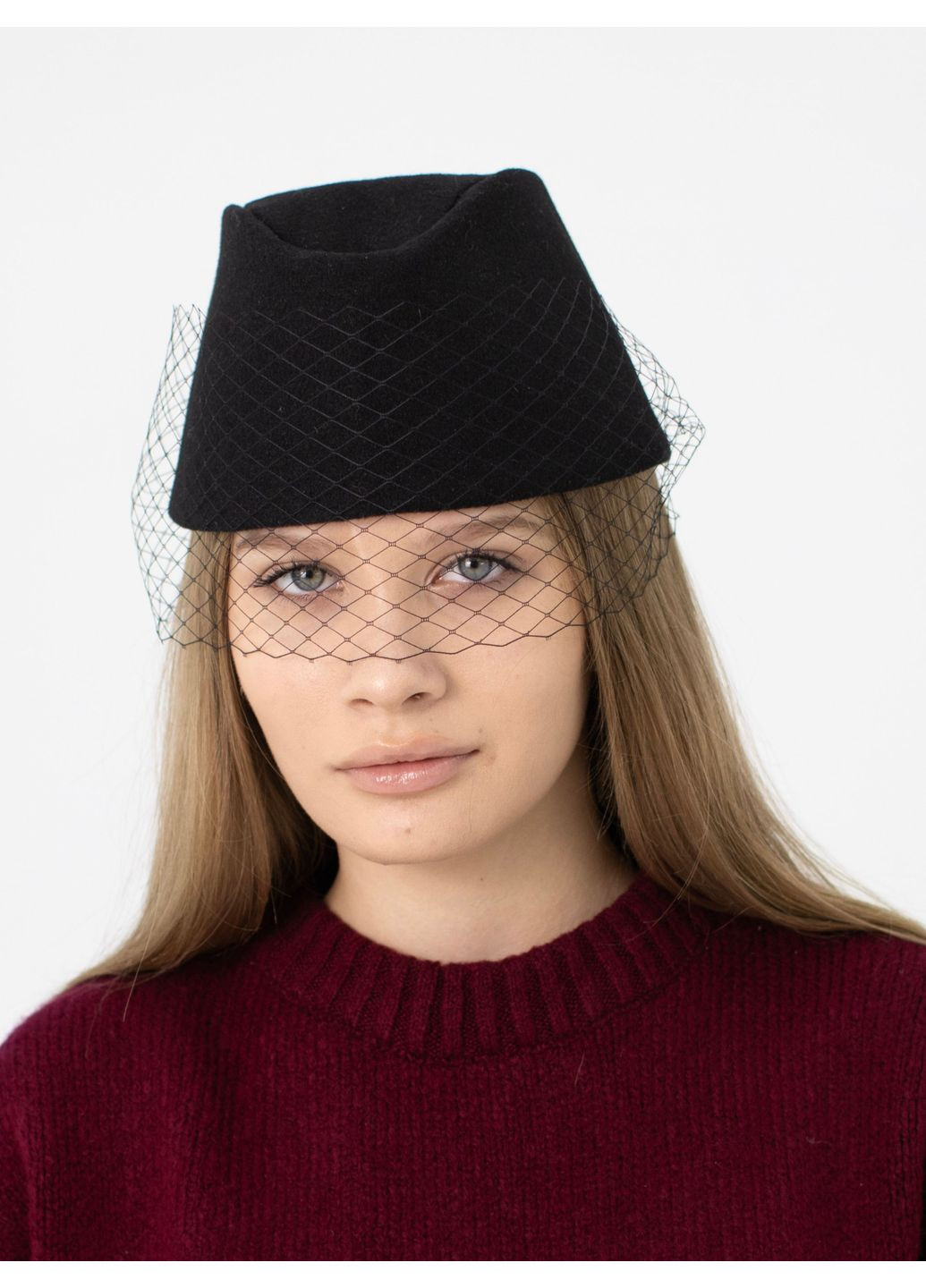 Пилотка из кашемира с вуалью D.Hats (366289024)