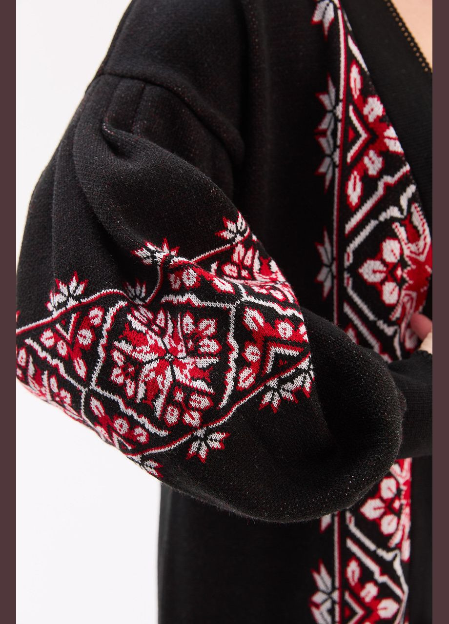 Кардиган "Вояж" (чорно-червоний) XS-M MEREZHKA (314773330)