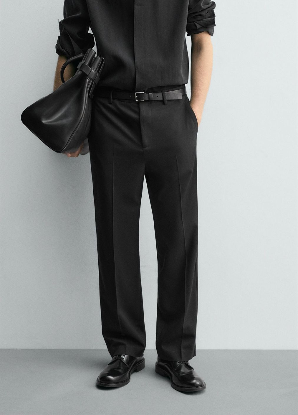 Черные классические демисезонные брюки Zara