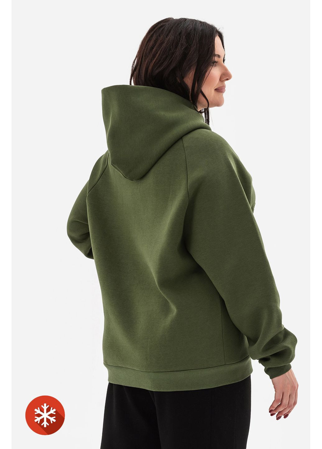 Утеплене худи ONE кольору хакі Garne (368765041)