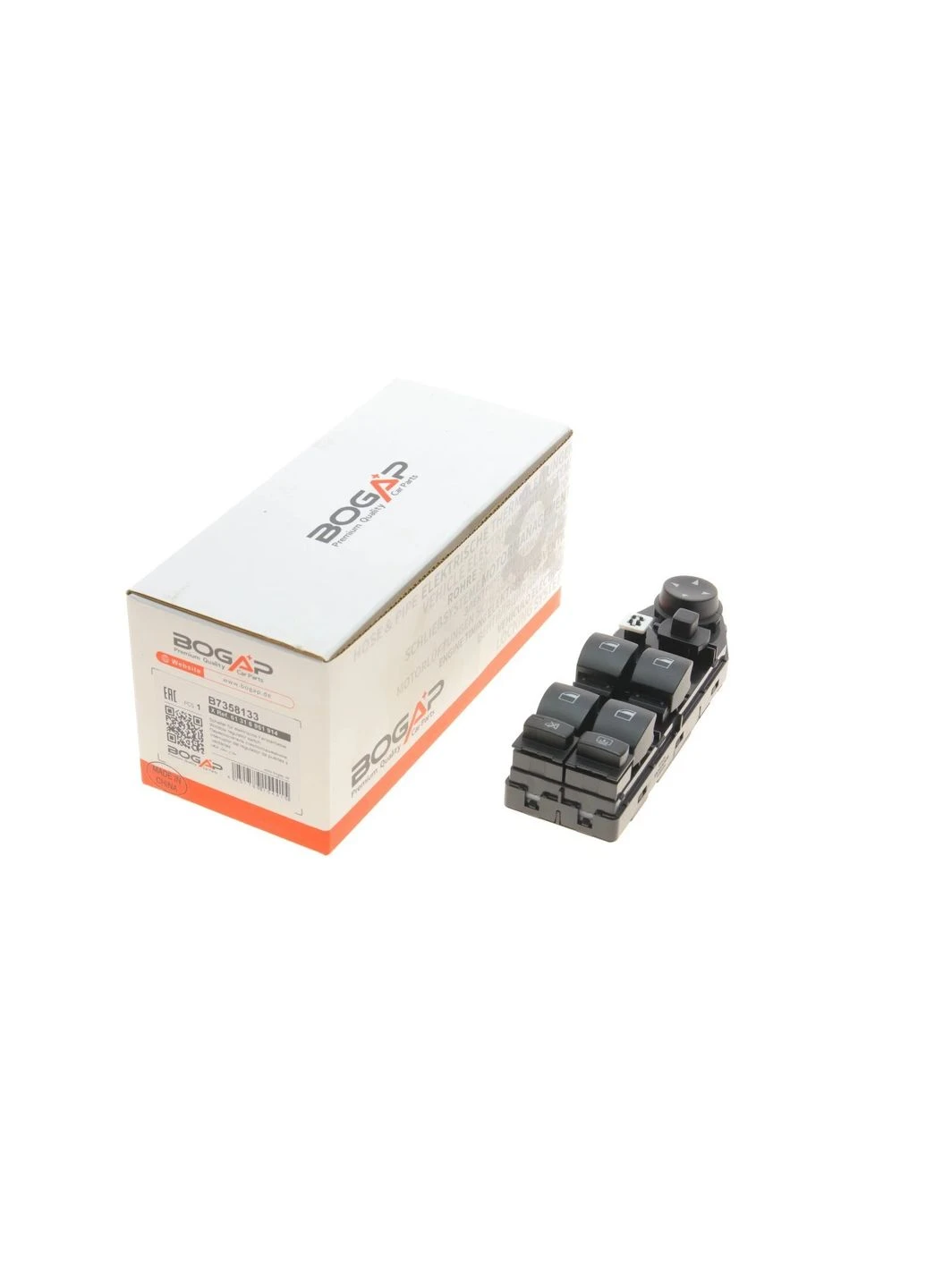Кнопка стеклоподъемника (L) BMW 5 (E60) 03-10 M57/N43/N47/N52/N53/N62 (блок) B7358133 (opt-om) No Brand (360487900)