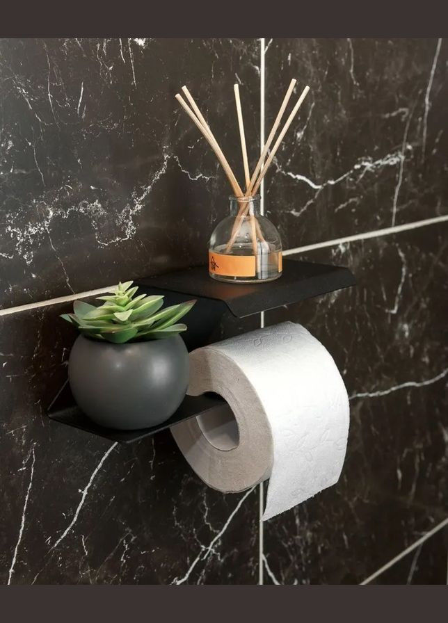 Підставка тримач для туалетного паперу NC Home Cascade чорний Nice & Cozy holder for paper (294754081)